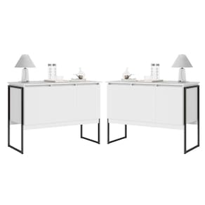 Jogo de Buffets Modernos Verona Branco Preto