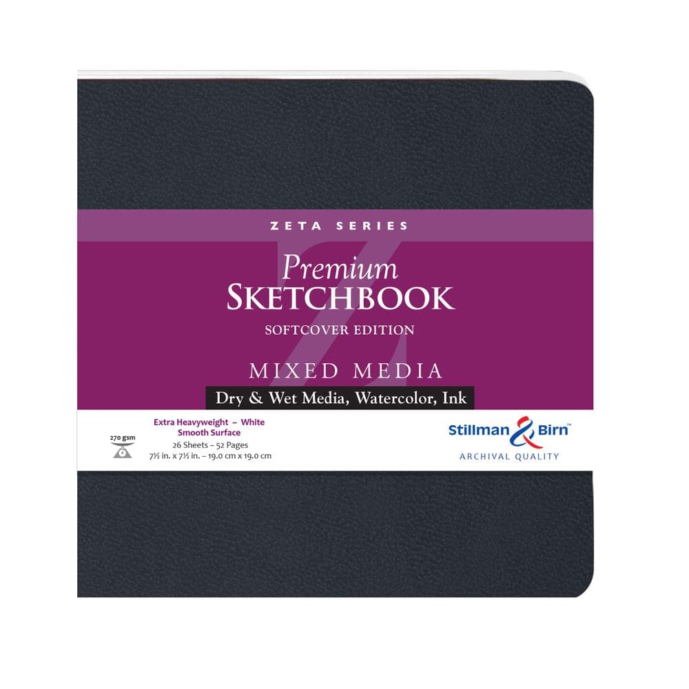 Caderno de esboços Stillman & Birn Zeta Series, capa mole 7,5 x 7,5 cm