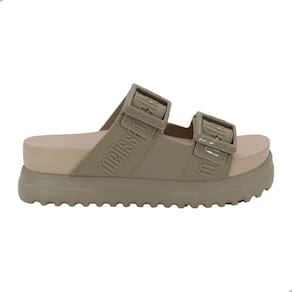 Tamanco Melissa Cozy M-Lover Platform Bege Medio