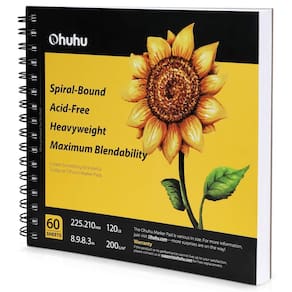 Marker Pad Ohuhu Art Sketchbook 21x21cm 200gsm 120 folhas