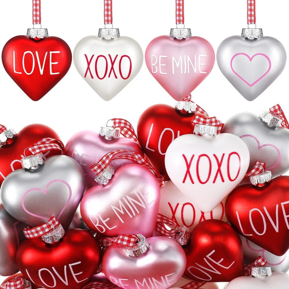 Enfeites de Dia dos Namorados Vinsot Heart Tree Decor 6 cm 12 unidades