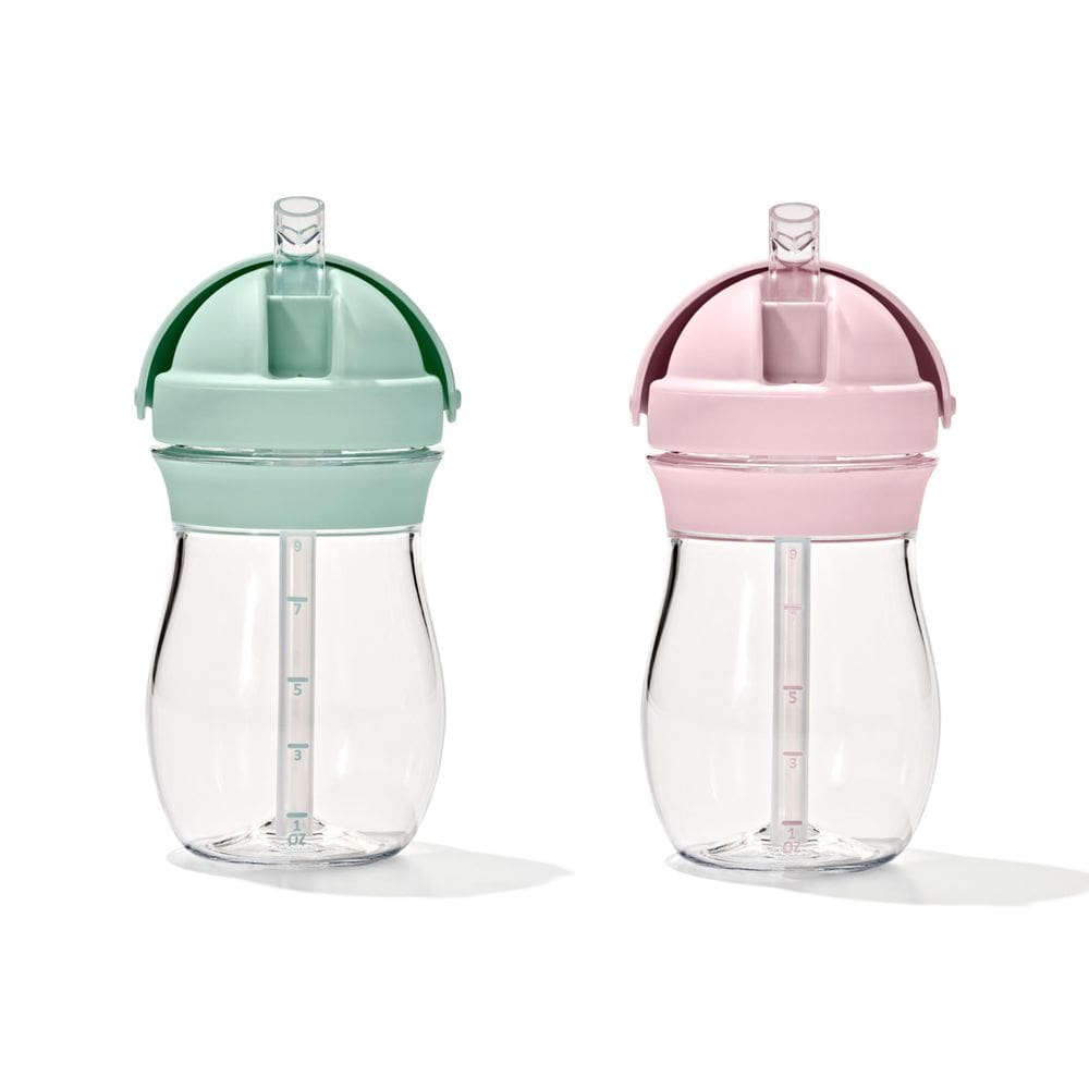Copo de palha OXO Tot Transitions, pacote de 270 ml, Opal and Blossom, 2 unidades