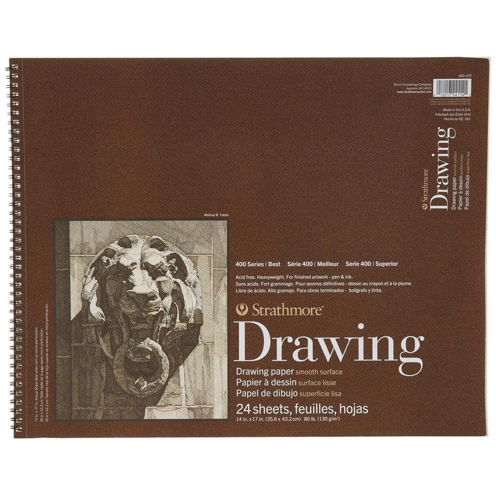 Papel de desenho Strathmore 400 Series 14x17cm Superfície lisa
