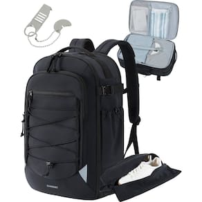 Mochila BAGSMART Carry On Travel 30L com bolsa de sapatos 17,3 polegadas preta