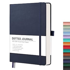 Caderno RETTACY Bullet Dotted A5 com 256 páginas azul marinho