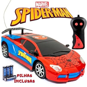 Carrinho de Controle Remoto Homem Aranha Com Farol Ultimate