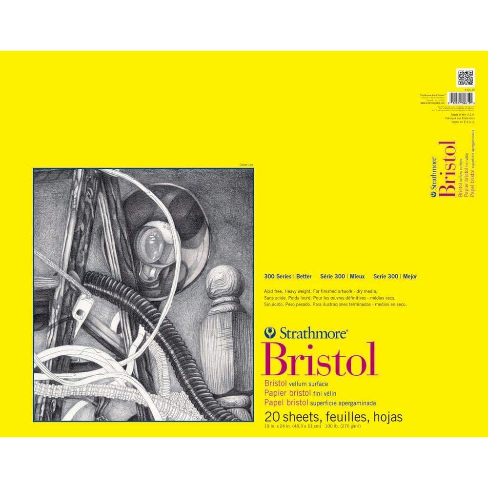 Bloco de papel Strathmore 300 Series Bristol Vellum 19x24cm 270g
