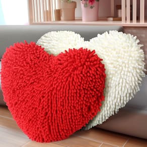 Almofadas Barydat vermelhas em forma de coração 43x38x8,5 cm (2 unidades)