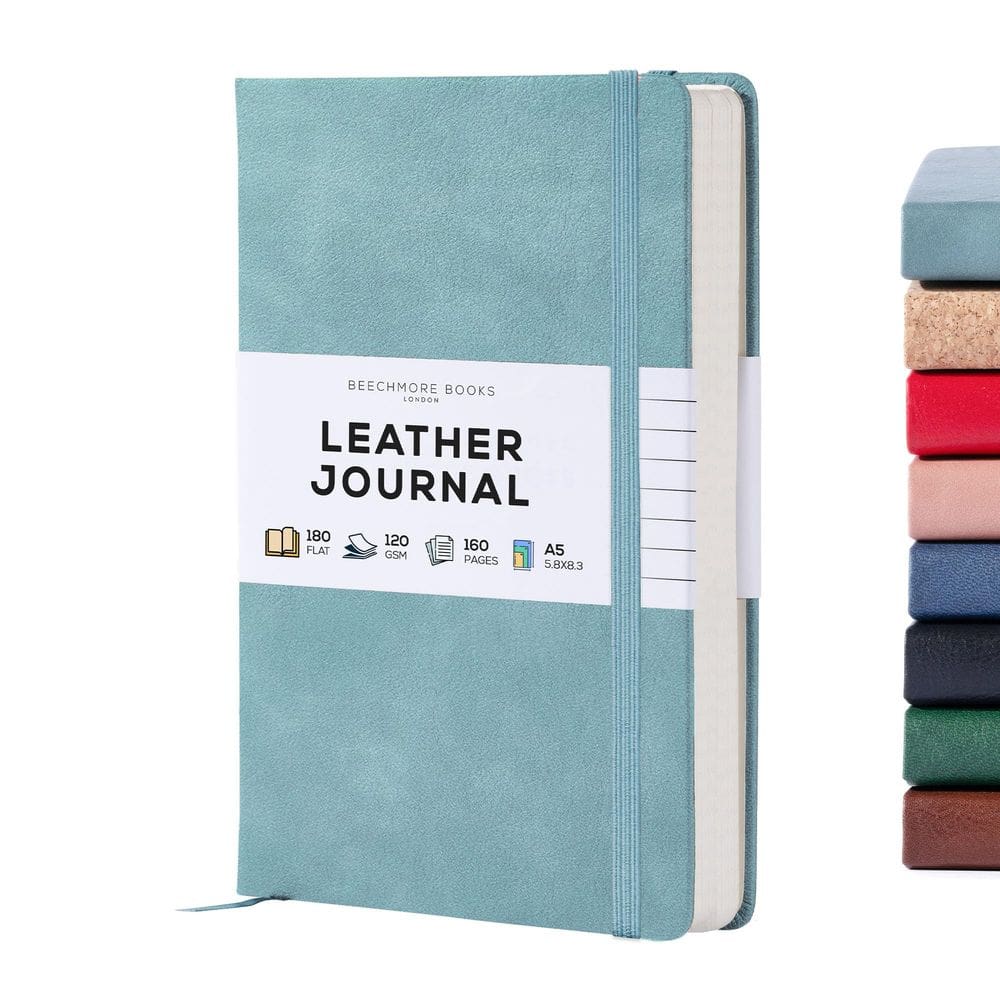 Caderno de diário forrado Beechmore Books A5 160 páginas