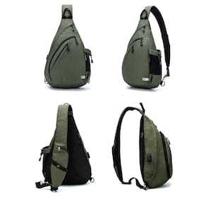 Mochila Sling TurnWay TWS-001 à prova d`água para viagens verdes