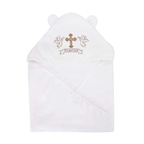 Toalha de banho com capuz ESTAMICO Unissex Baby Plush com bordado