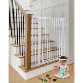 Baby Gate COMOMY 36 Extra Tall para escadas, portas, branco