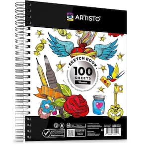Caderno de Desenho Artisto Premium 9x12in 100 folhas 100gsm