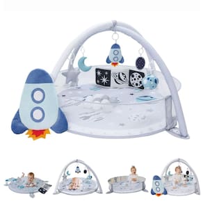 Play Mat & Play Gym Aila+Aiden 6 em 1 XL para bebês, cinza espacial