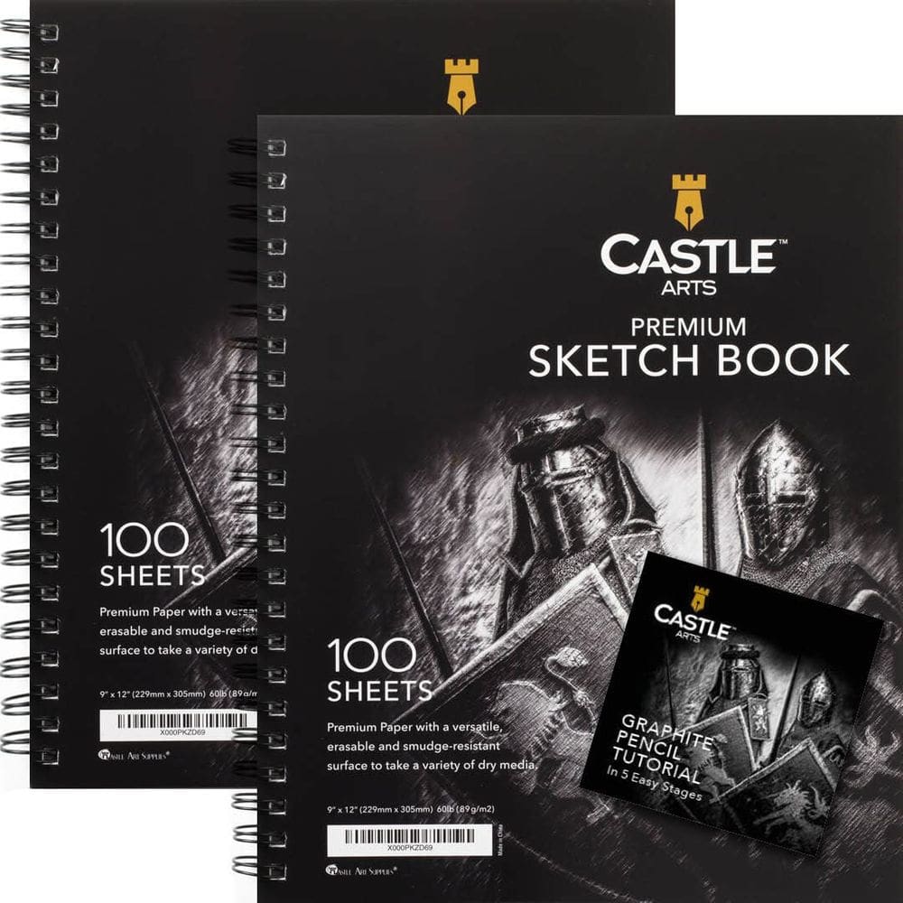 Caderno de esboços Castle Art Supplies Premium 23 cm x 30 cm 200 folhas