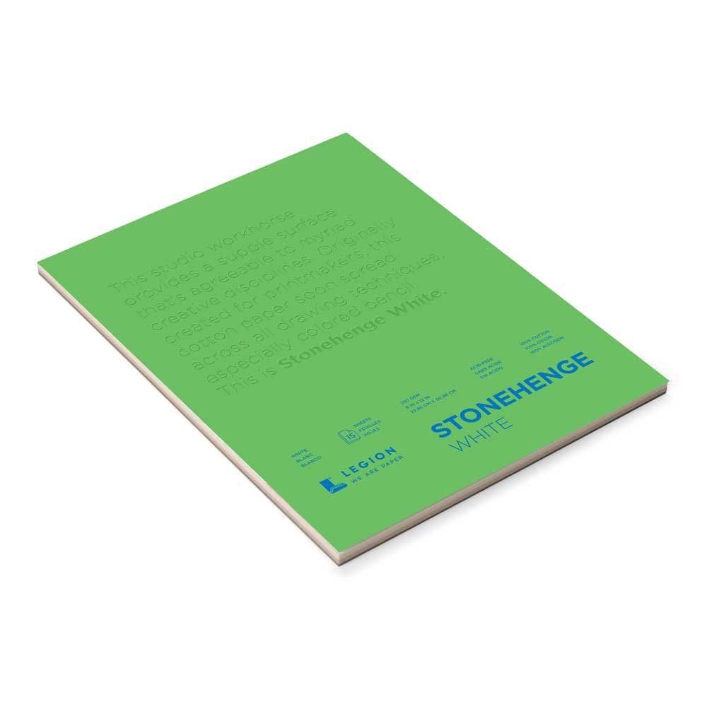 Pad Legion Stonehenge 9x12 polegadas branco (15 folhas)