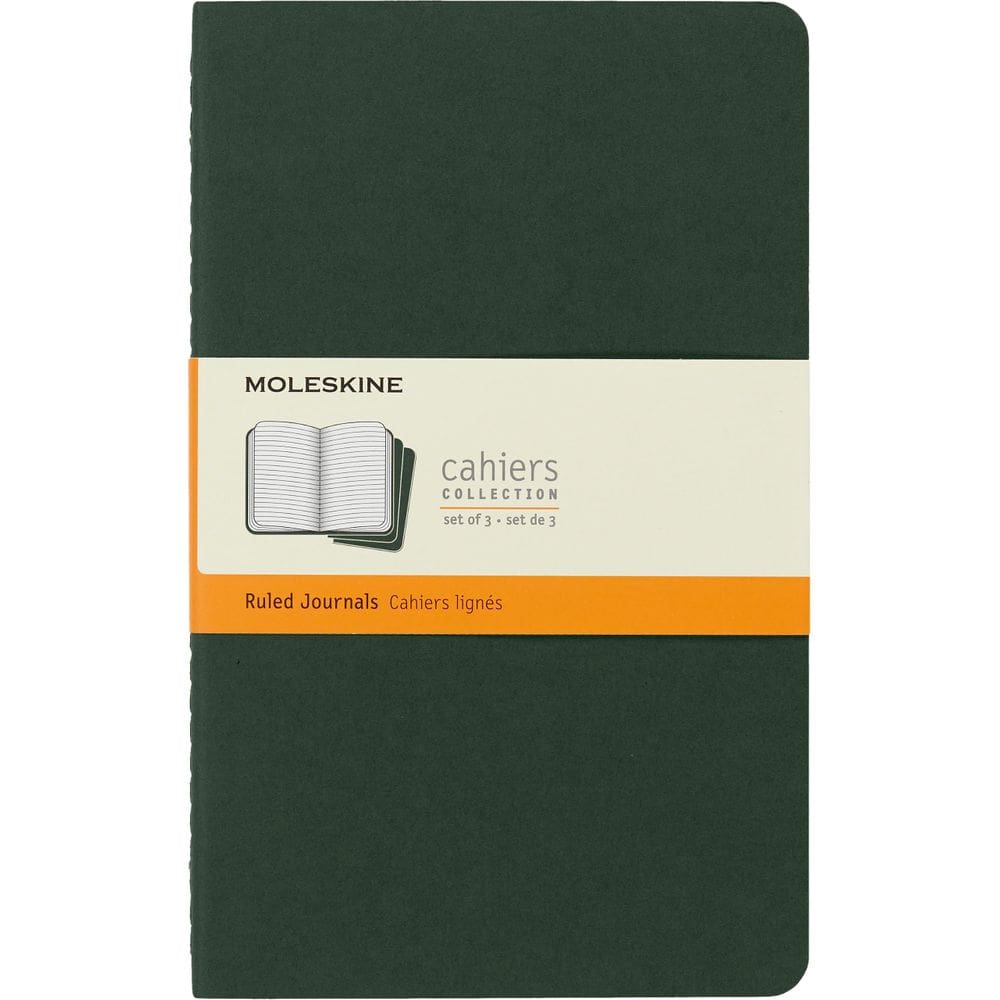 Jornal Moleskine Cahier, capa mole, verde murta, 80 páginas