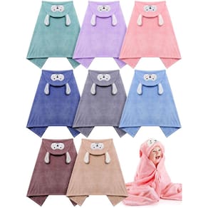 Toalha de banho para bebês com capuz Preboun Soft, altamente absorvente, 8 unidades