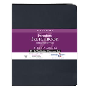 Caderno de Desenhos Stillman & Birn Série Zeta, capa mole, 8x10, 270 g/m²