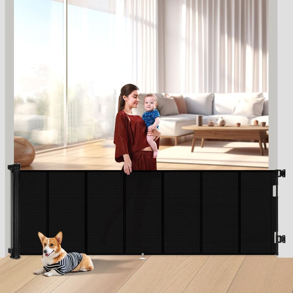 Baby Gate Retrátil Miumoon Upgrade com 3 m de largura e 86 cm de altura