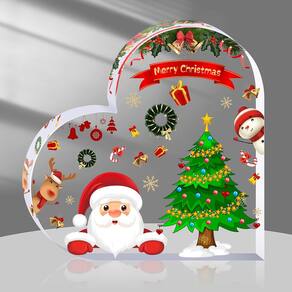 Decoração de Natal DIFFUNY acrílico em forma de coração para interior