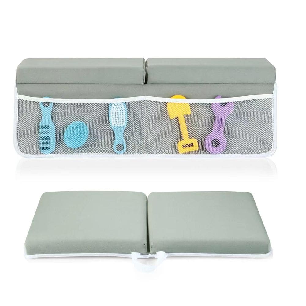 Joelheira de banho para bebês e almofada de descanso de cotovelo PandaEar Comfort Grey