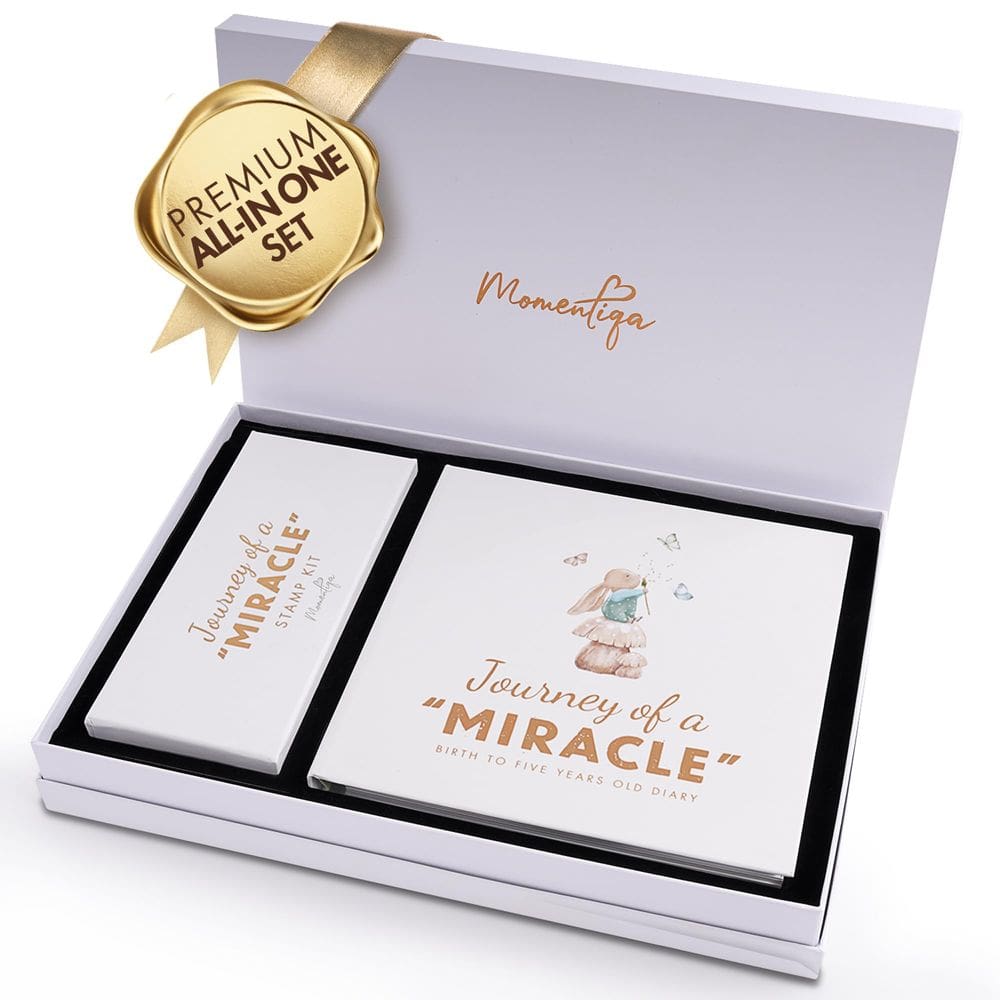 Livro de memórias para bebês Momentiqa Premium para menina/menino de 0 a 5 anos