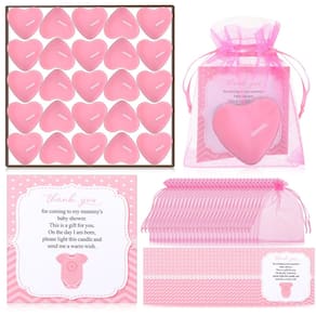 Conjuntos de 50 frascos Threlaco para chá de bebê com luz de velas e sacolas de presente