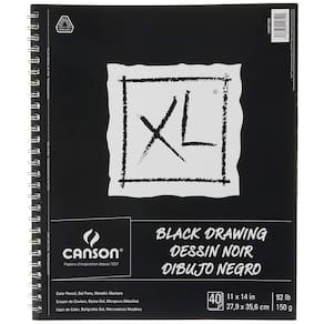 Papel de Desenho Canson XL Series Preto 11x14in 40 folhas