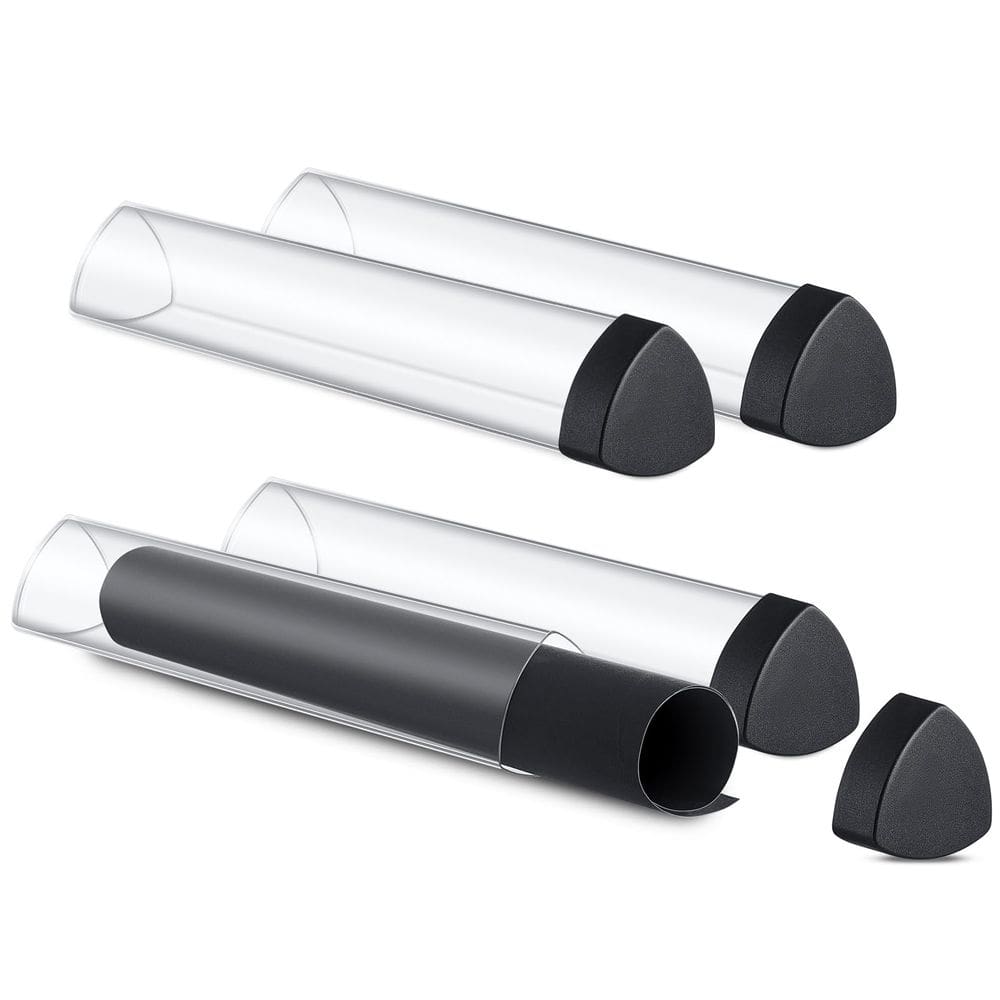 Playmat Tube Uiifan em forma de prisma, PVC transparente, 38 cm, 4 unidades