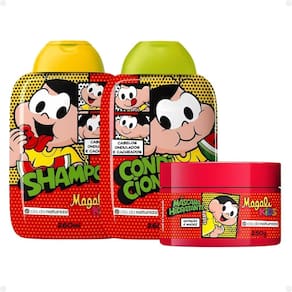 Kit Cia da Natureza Magali Kids Cabelos Ondulados e Cacheados: Shampoo, Condicionador e Máscara