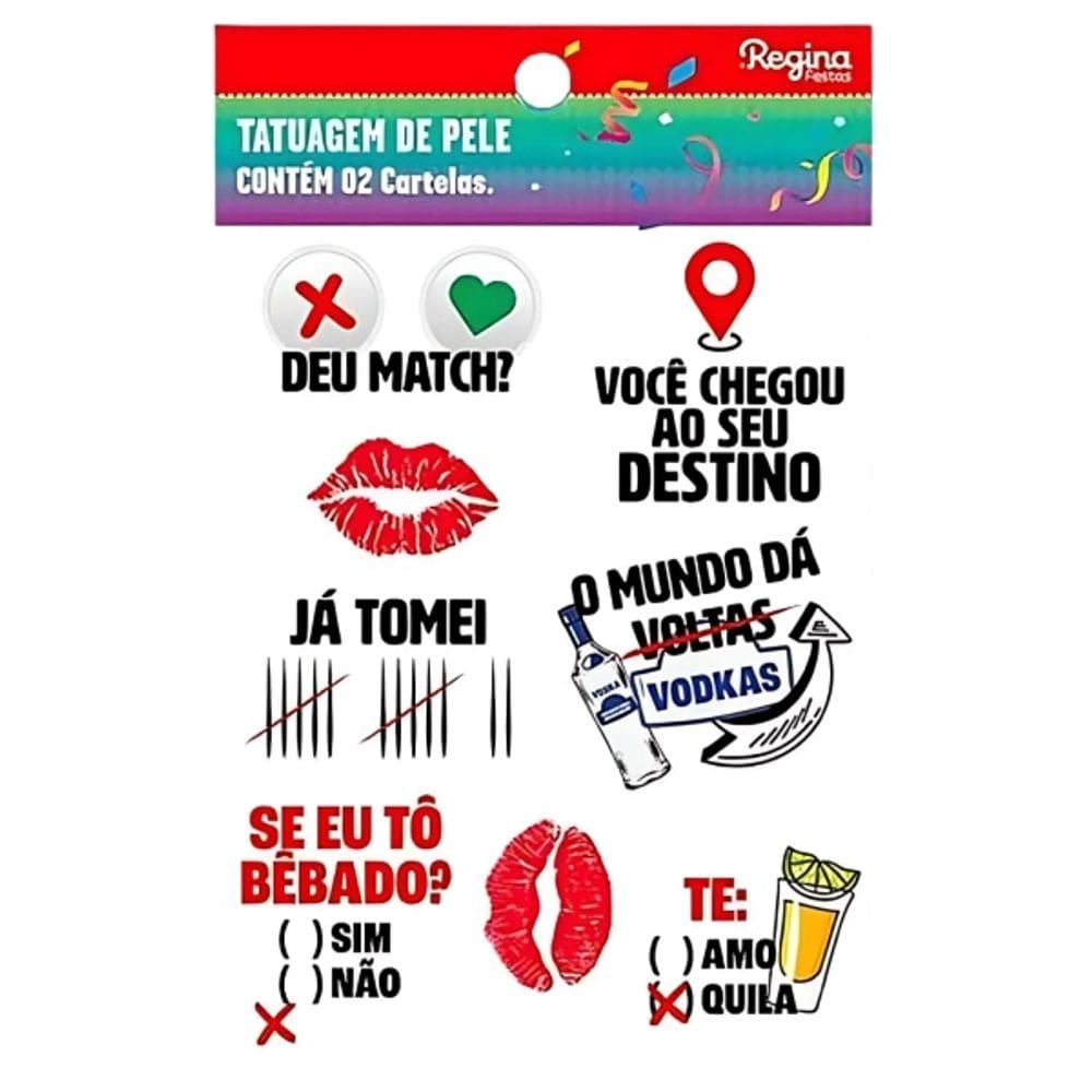 Tatuagem De Carnaval Regina 2un De Cartelas