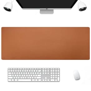 Deskpad Couro Office Escritório Mesa Grande 70X40+Porta Copo