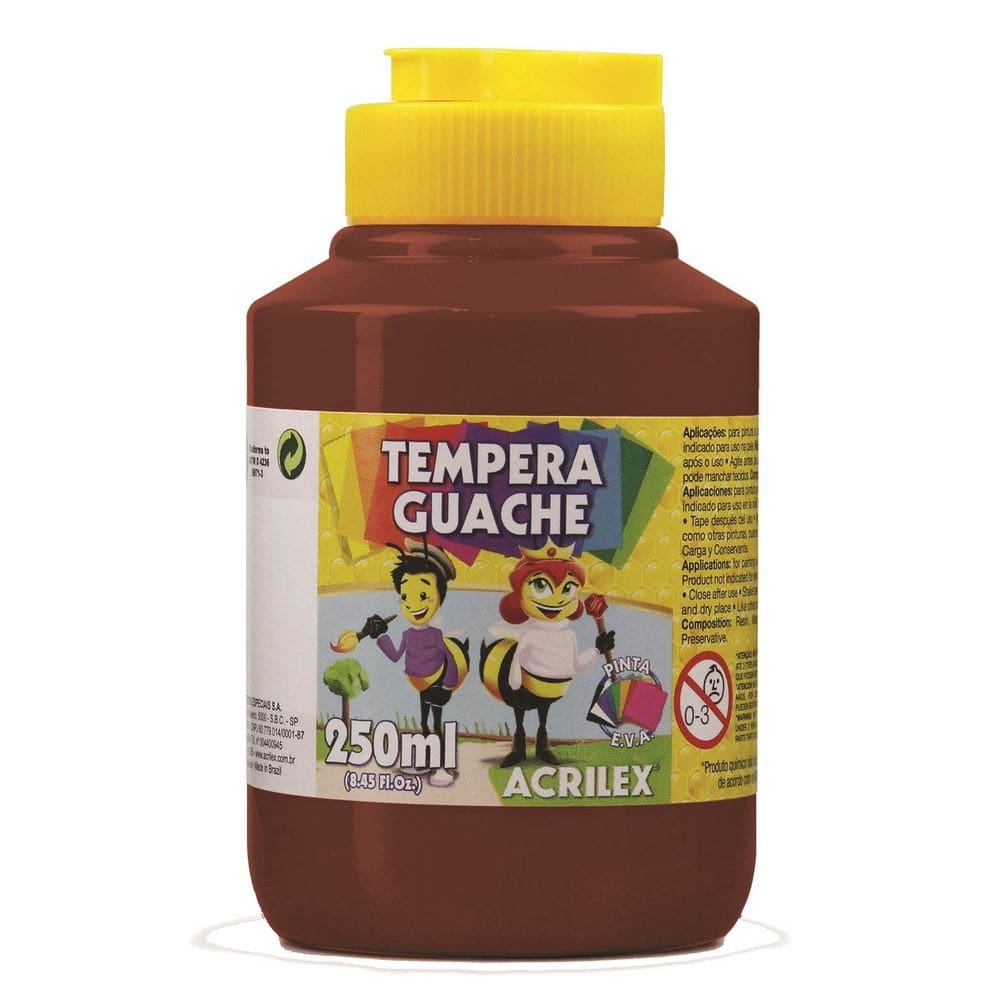 Tinta Tempera Guache 250ml Marrom 531 Acrilex