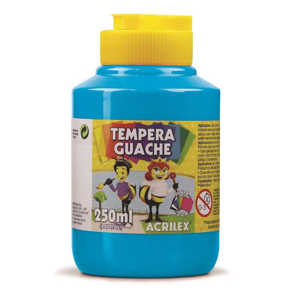 Tinta Tempera Guache 250ml Azul Celeste 503 Acrilex