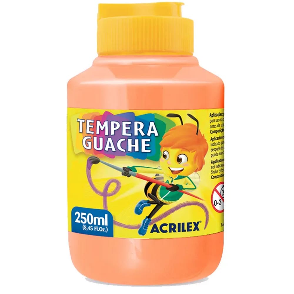 Tinta Tempera Guache 250ml Amarelo Pêssego 538 Acrilex