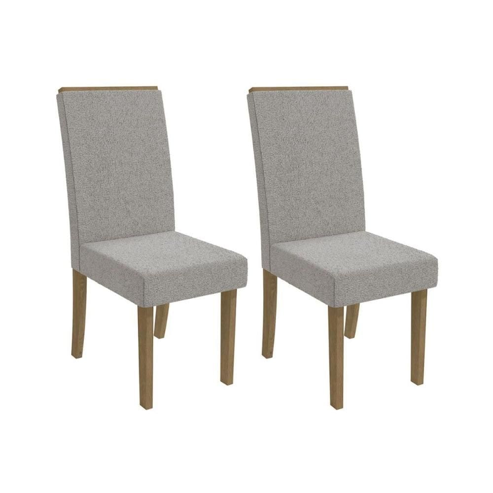 Cadeira de Cozinha 2CAD142CN Kit 2 Un Canela/Boucle Cinza - Kappesberg
