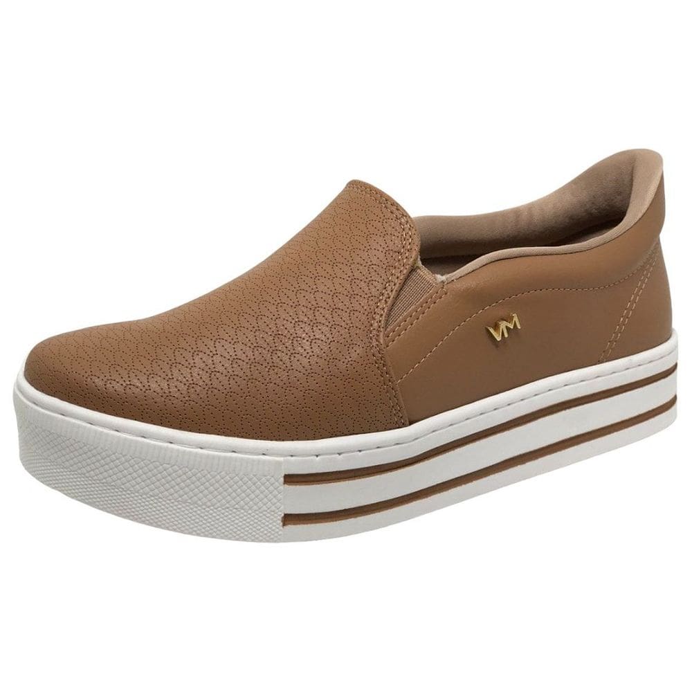 Tênis Feminino Slip On Casual Microfuros Via Marte