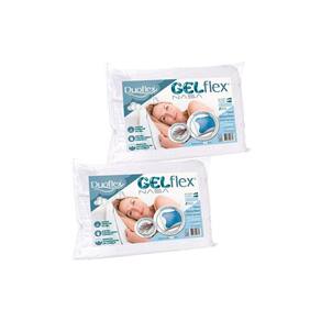 Travesseiro Viscoelástico Gelflex Nasa GN1101 c/ Capa Percal 200 Fios Kit c/ 2 Un (50x70) - Duoflex