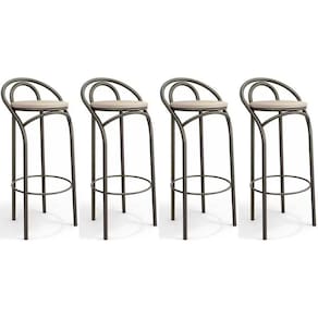 Banqueta de Cozinha Dublin 1B706 Kit 4 Un Bronze/Nude 16 - Kappesberg