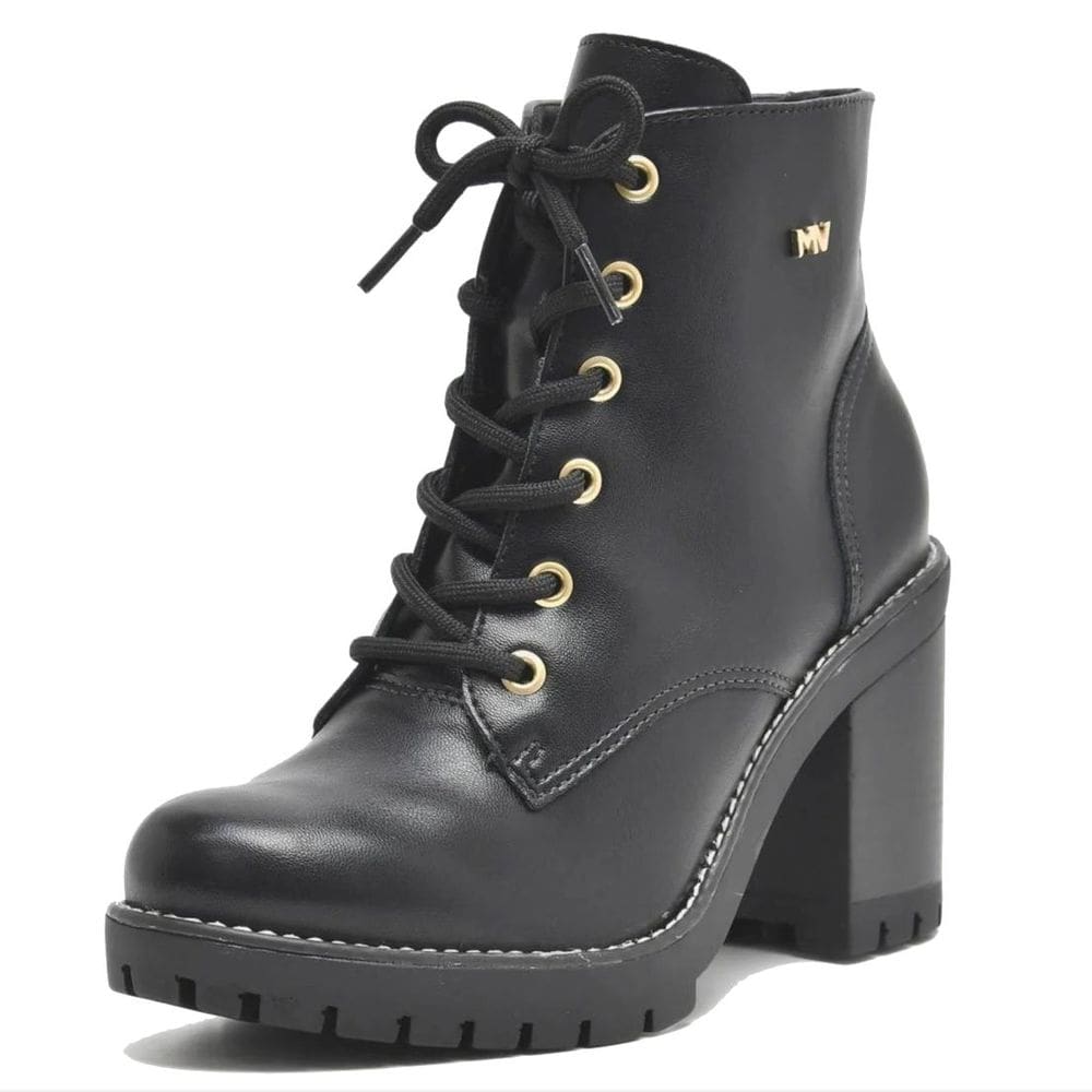 Bota Coturno Salto Feminino Conforto Moderno Via Marte