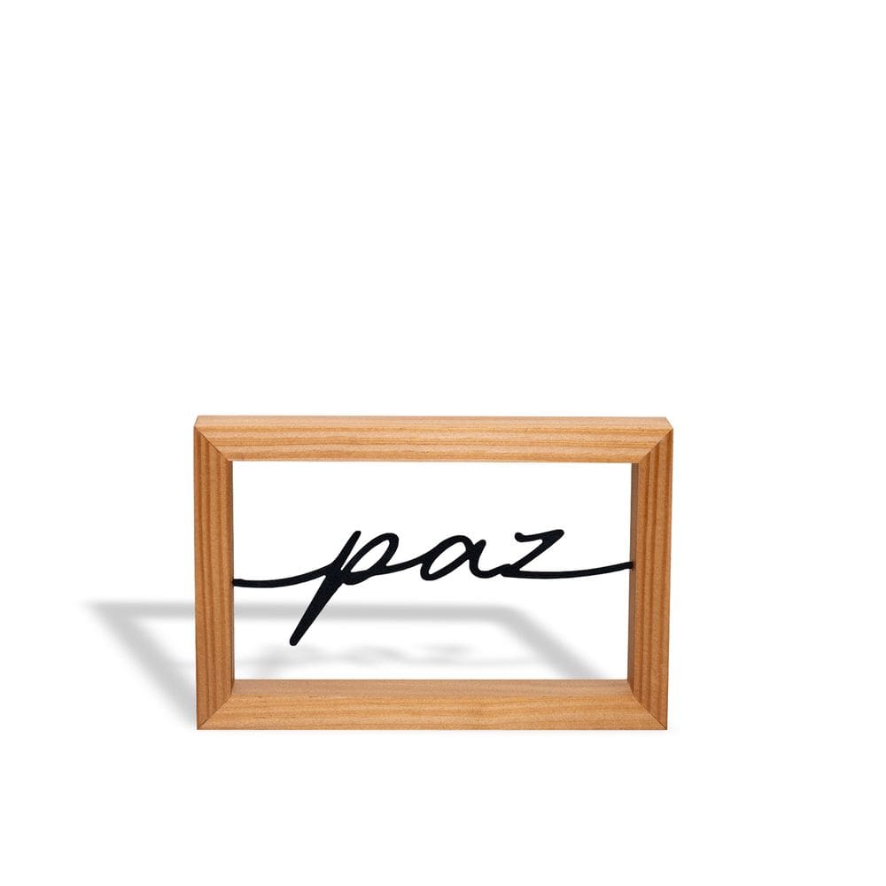 Escultura Com Moldura Paz