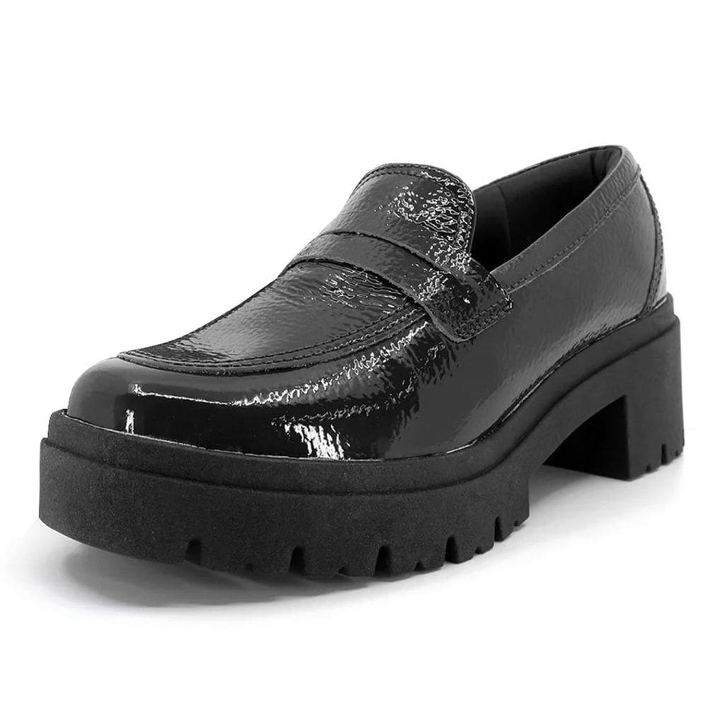 Loafer Feminino Conforto Verniz Tratorado Usaflex Aj0901