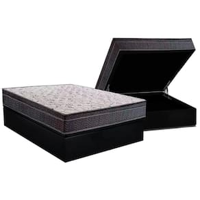 Conjunto Box Casal: Colchão Espuma Ortobom D20 Physical Super Hiper Resistente 20 + Base CRC Suede Black (138x188)