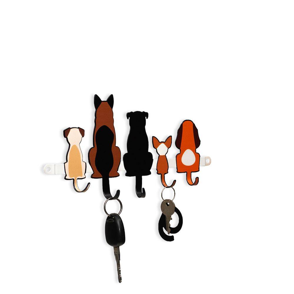 Porta-Chaves Cachorros Em Metal 24Cm