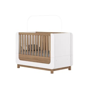 Berço / Mini Cama Infantil Aconchego 2 em 1 Branco/Jequitiba - Henn