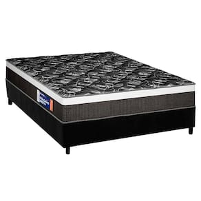 Conjunto Box Casal: Colchão Anatômico Plumatex D33 Selectus + Base CRC Suede Black (138x188)
