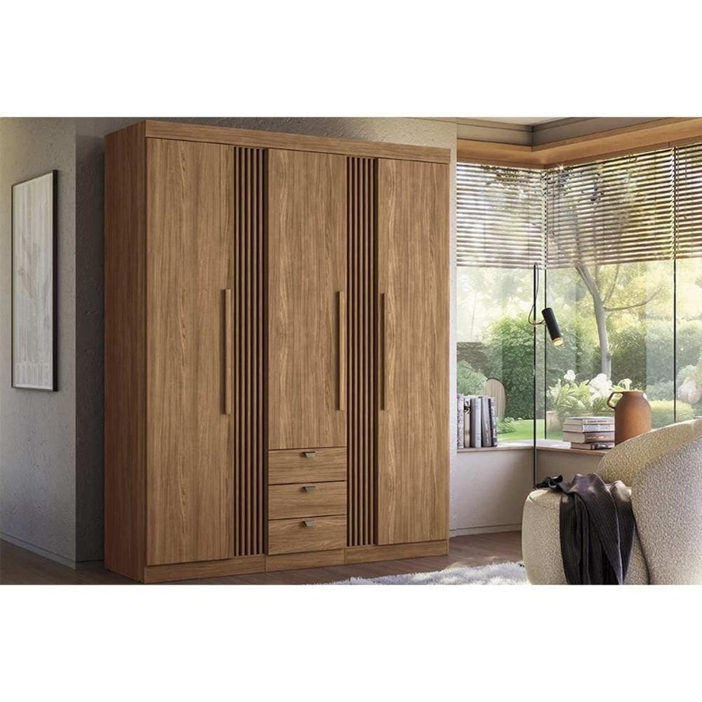 Guarda Roupa 3 Portas e 3 Gavetas Aurora 3.3 Jatobá - Santos Andirá