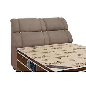 Painel de Cama Box Estofada Casal Imperador Suede Bege - Simbal