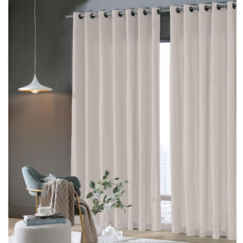 Cortina Rústica 260x170cm com Ilhós Bella Janela Pantex Natural